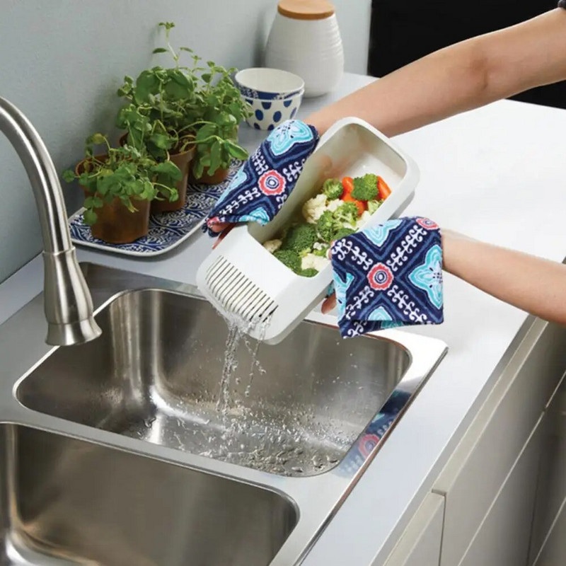 Cuptor cu microunde pentru paste cu sită Rezistent la căldură Paste Barcă Aburire Spaghetti Fidea Cutie de gătit Instrument Accesorii pentru bucătărie