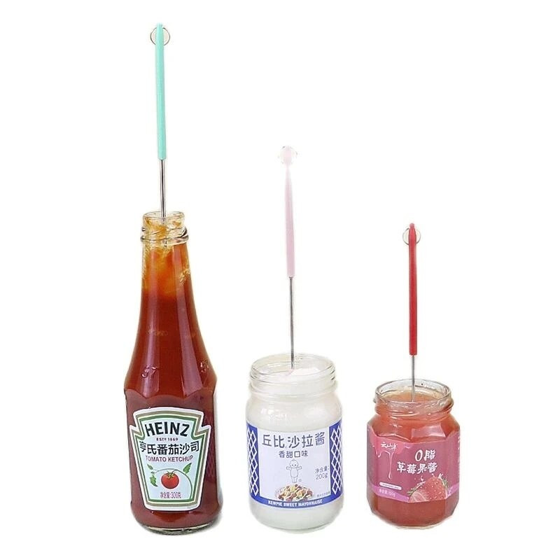 Naujas mini silikoninis teleskopinis mažas antgalis grandiklis šaukštas mentele padažas virimo kosmetika su sagtimi ištraukiamas kasimo šaukštas