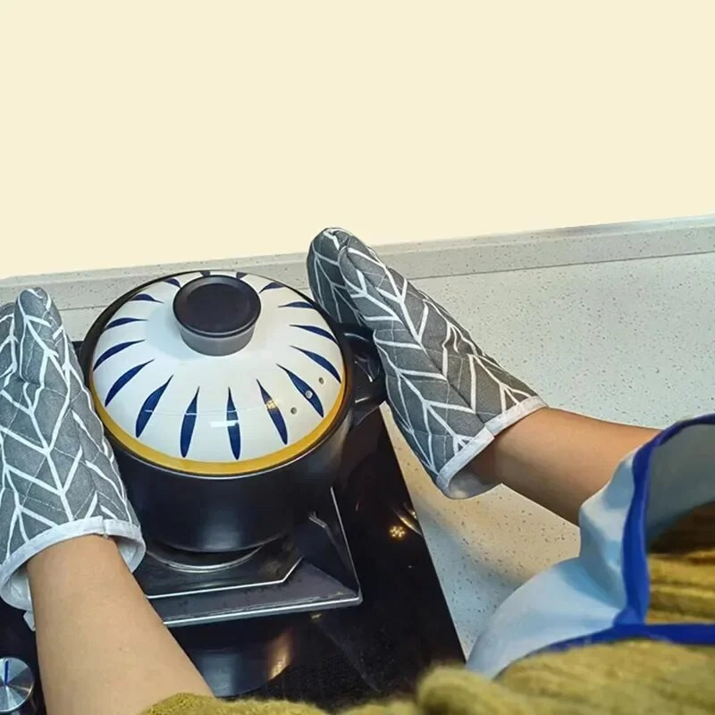 2 vnt šilumą izoliuojančios pirštinės nuo karščio ir garų apsaugančios virtuvės pirštinės neslystančios, netoksiškos aplinkos apsaugos pyragų kepimas