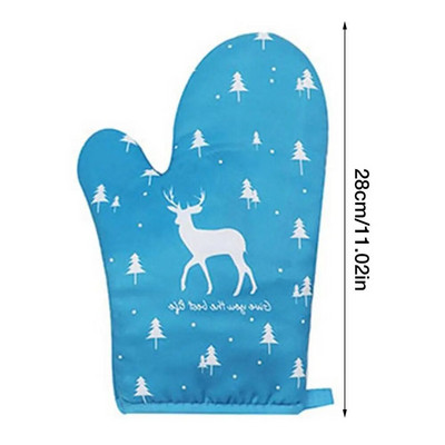 Kalėdinės orkaitės kepimo pirštinės, margintos Kalėdų Senelio mikrobangų izoliacijos padėklas Virtuvės kepimo įrankiai