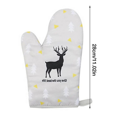 Kalėdinės orkaitės kepimo pirštinės, margintos Kalėdų Senelio mikrobangų izoliacijos padėklas Virtuvės kepimo įrankiai