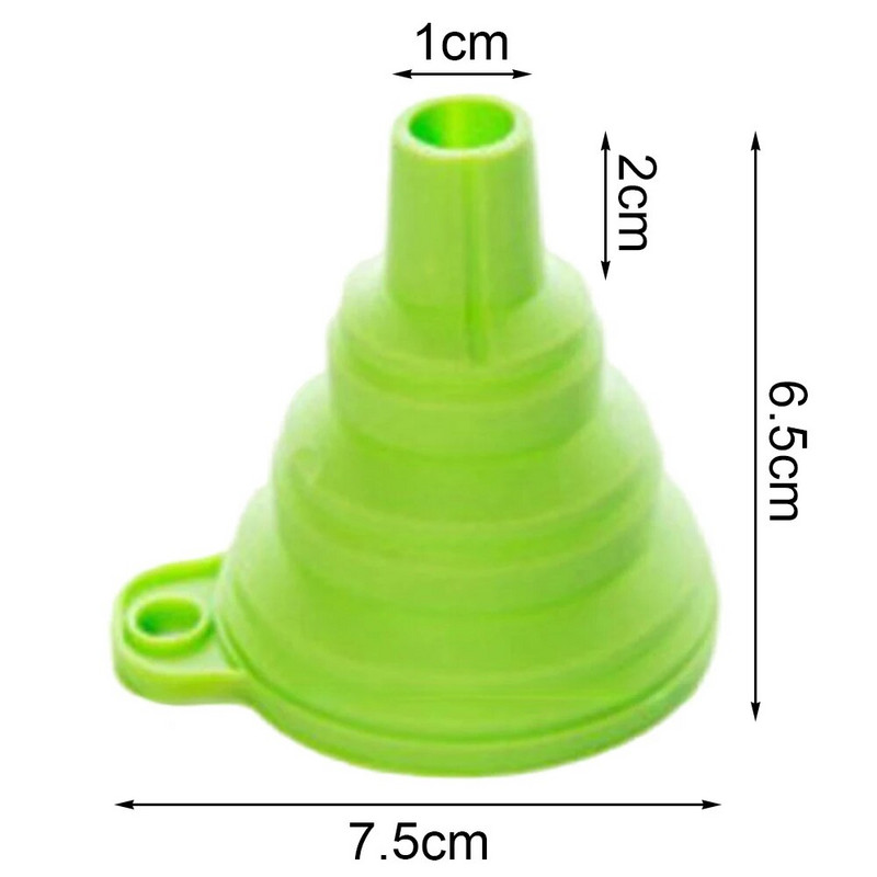 1vnt silikoninis sulankstomas teleskopinis ilgo kaklo piltuvas Kūrybiniai buitiniai skysčių užpildymo mini piltuvėliai skysčių užpildymo virtuvės įrankiai
