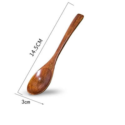 1 vnt. mediniai sriubos šaukštai valgymui Virtuvėje Arbatinis šaukštelis pagardų indas ilga rankena mediniai šaukštai gaminimui
