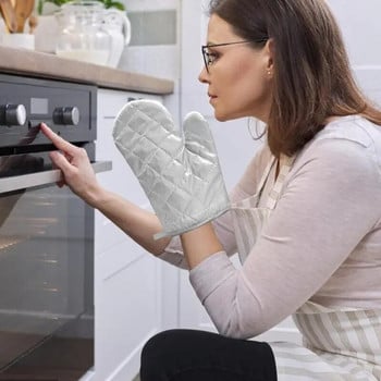 Γάντια φούρνου μικροκυμάτων Γάντι κουζίνας ψησίματος Γάντια οικιακής μόνωσης ανθεκτικά στη θερμότητα Γάντια οικιακής μόνωσης κατά του ζεματίσματος Βαμβακερά γάντια για μαγείρεμα ψησίματος