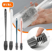 Silikoninio puodelio šepetėlio puodelio šveitimo stiklo valiklis virtuvės valymo įrankis ilga rankena gėrimo vyno stiklo butelio stiklo puodelio valymo šepetys