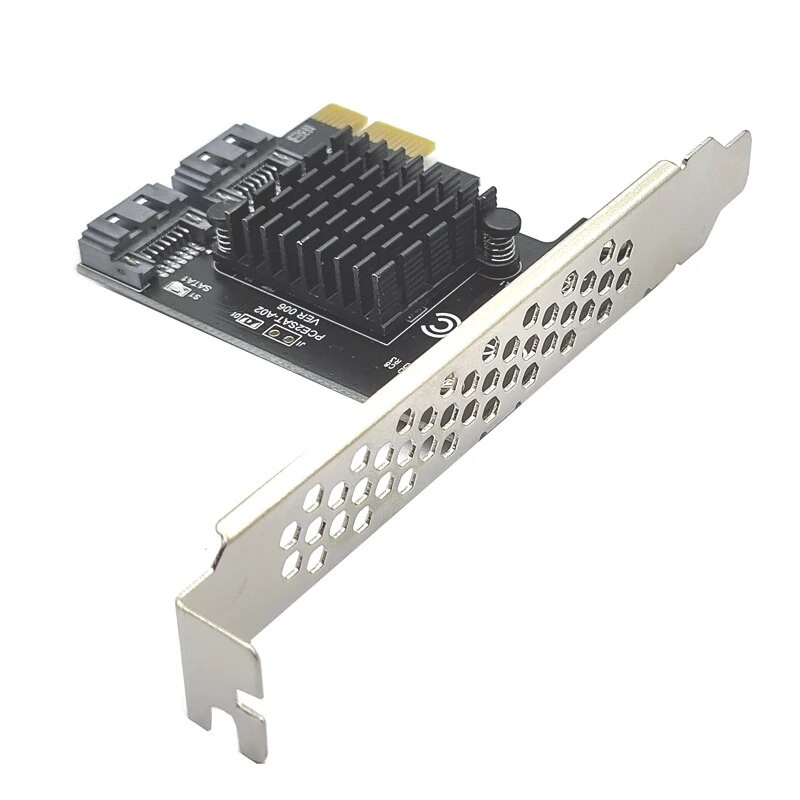 NAUJAS Chi a Mining SATA PCI E adapteris 2 prievado SATA 3.0 į PCIe X1 išplėtimo adapterio kortelė SATA 3 PCI-e PCI Express konverteris ASM1061
