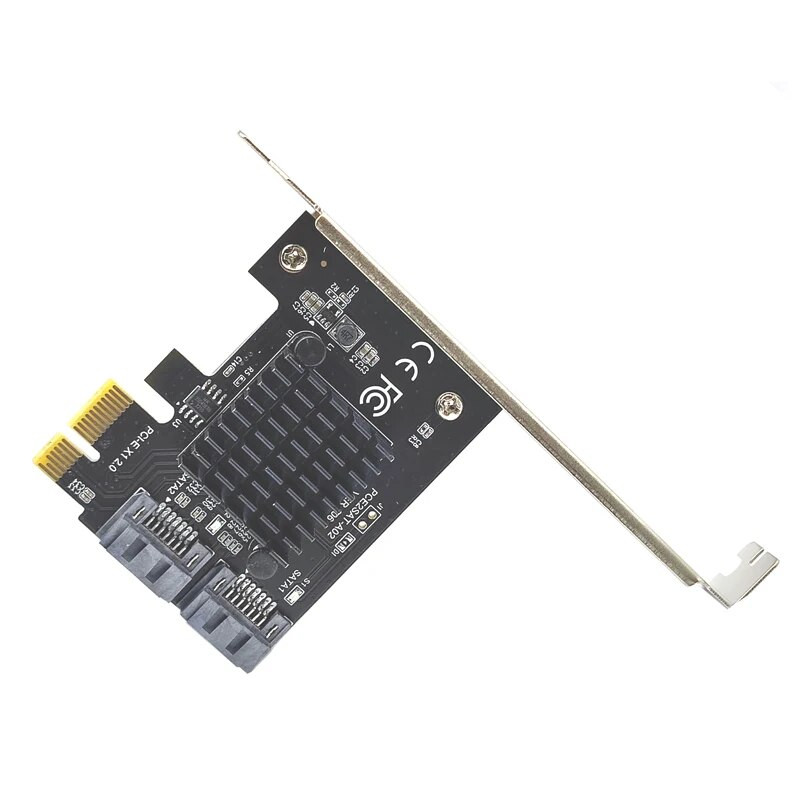 NAUJAS Chi a Mining SATA PCI E adapteris 2 prievado SATA 3.0 į PCIe X1 išplėtimo adapterio kortelė SATA 3 PCI-e PCI Express konverteris ASM1061