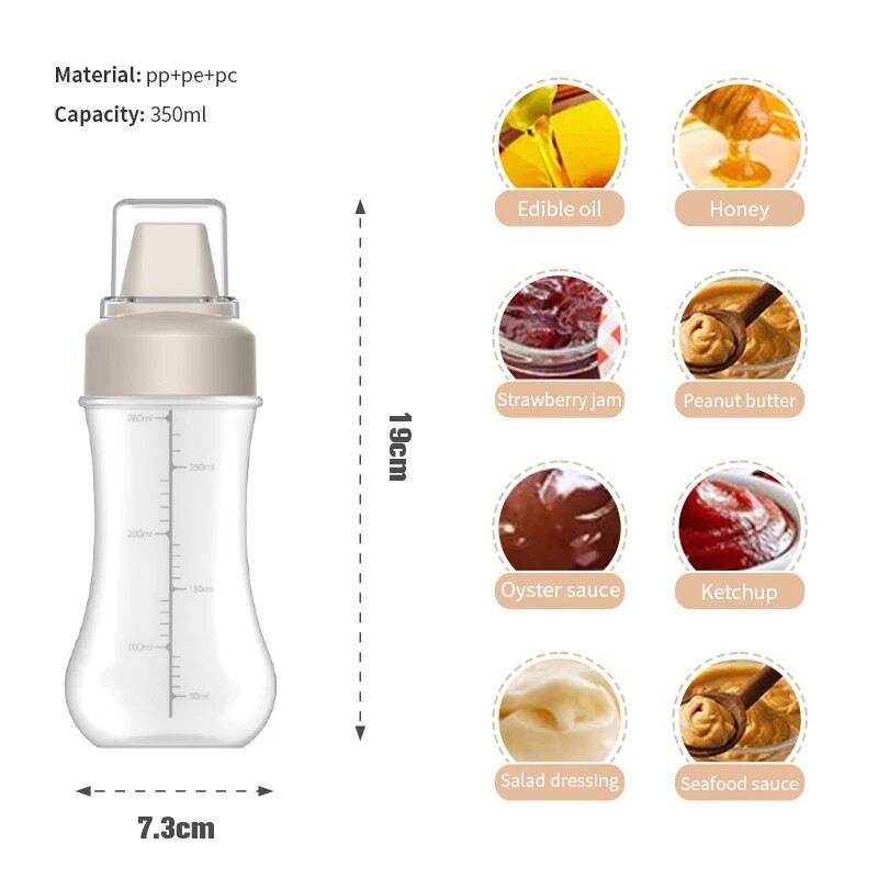 350 ml kečupo išspaustas buteliukas, virtuvės prietaisas, išspausti pagardai alyvuogių aliejaus buteliai salotų garstyčių padažai dozatorius virtuvės įrankiai