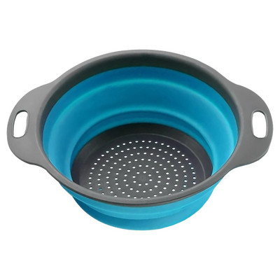 Sulankstomas silikoninis nutekėjimo krepšelis vaisių, daržovių plovimo krepšelis Sulankstomas sietelis kiaurasamtis Sulankstomas kanalizacija virtuvės laikymo įrankis