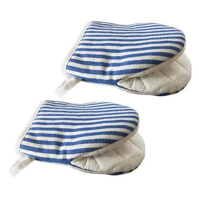 Pirštinių rankenų rinkinys Mini orkaitės pirštinės Mikrobangų krosnelės izoliacinis kilimėlis virtuvei, skirtas apsaugoti rankas Aukštos kokybės 100% medvilnė, patvari ančiukas