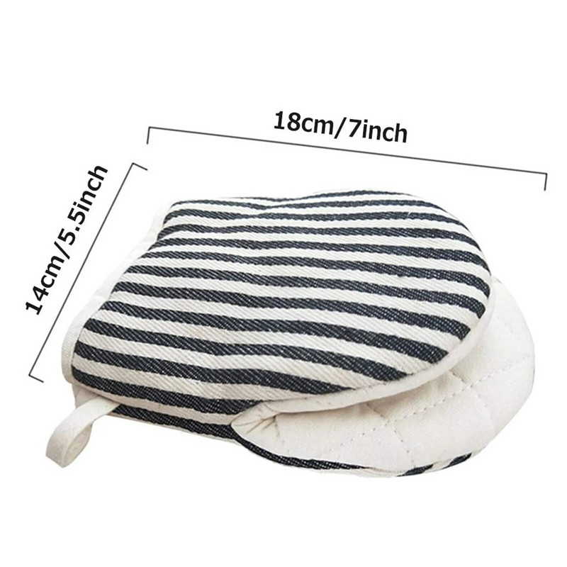 Pirštinių rankenų rinkinys Mini orkaitės pirštinės Mikrobangų krosnelės izoliacinis kilimėlis virtuvei, skirtas apsaugoti rankas Aukštos kokybės 100% medvilnė, patvari ančiukas