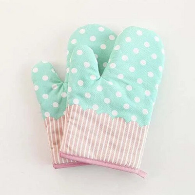 1 vnt. Praktiškos nenudeginančios medvilninės orkaitės pirštinės Patogios aukštai temperatūrai atsparios pirštinės, sutirštintos virtuvės kepimo įrankiai