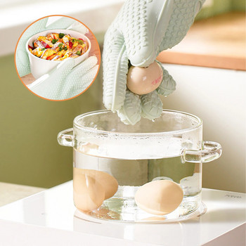 1 χέρι Γάντια σιλικόνης Bake Φούρνος μικροκυμάτων Γάντια ψησίματος κουζίνας Αντι-ζεμάτισμα Αντιολισθητική σιλικόνη για μπάρμπεκιου Φούρνος για μπάρμπεκιου Mitt Kitchen