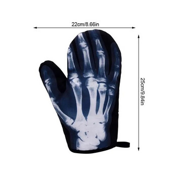 Ръкавици за фурна Ръкавици за микровълнова печка Топлоустойчиви 3D печат Дебели ръкавици за готвене Барбекю Кухненски ръкавици Държачи за тенджери