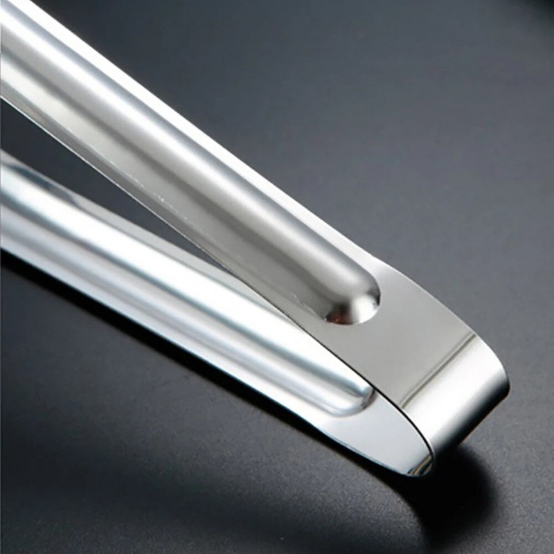 Virtuvės reikmenys BBQ maisto spaustukai Virtuvės vyriausiosios žnyplės iš nerūdijančio plieno, nešiojamos iškylai ant grotelių gaminimo reikmenys