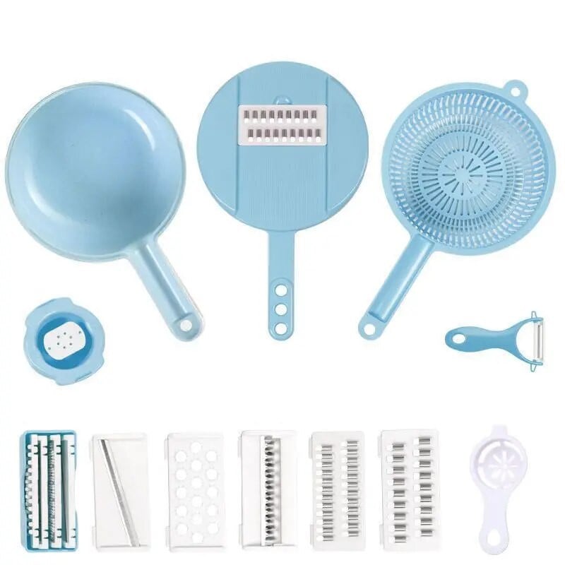 12 viename Daugiafunkcinis daržovių pjaustytuvas Morkos Bulvės Rankiniu būdu supjaustytos Smulkintuvas Ridikėlių trintuvas Virtuvės įrankiai