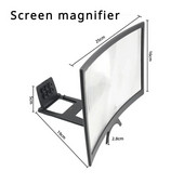 12-tolline kumer mobiiltelefoni ekraani võimendi Ultraselge mobiiltelefoni ekraani luup