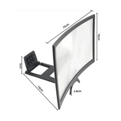 12-tolline kumer mobiiltelefoni ekraani võimendi Ultraselge mobiiltelefoni ekraani luup