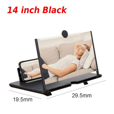 Dropship 10/12 colių 3D ekrano stiprintuvas Mobiliojo telefono ekrano vaizdo didintuvas išmaniajam telefonui Padidinto ekrano telefono stovo laikiklis