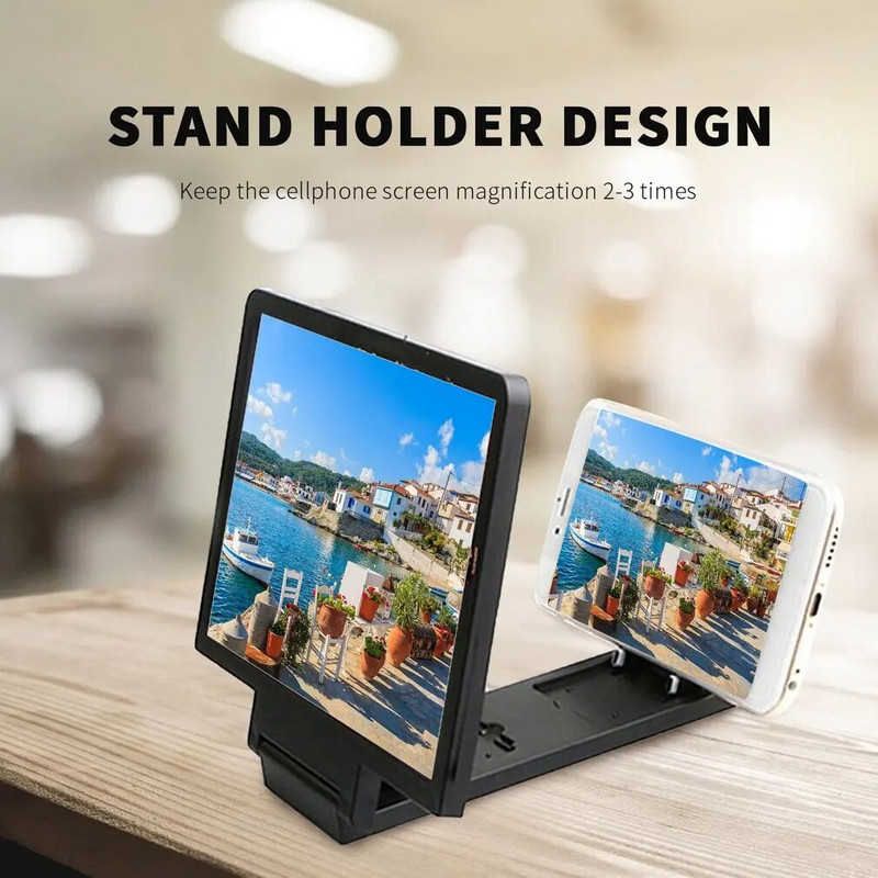 3D ekrano stiprintuvas Patogus Mobilusis Telefonas Didintuvas Projektoriaus Ekranas, skirtas Iphone 13 Filmai Vaizdo įrašai Žaidimai, skirti namams Priedai