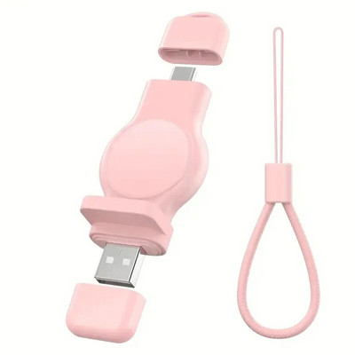 NAUJA 2 viename magnetinio laikrodžio belaidžio įkroviklio nešiojama C tipo USB sąsaja, skirta Apple Watch iWatch 8 7 6 5 SE 4 3 2 Greitas įkrovimas