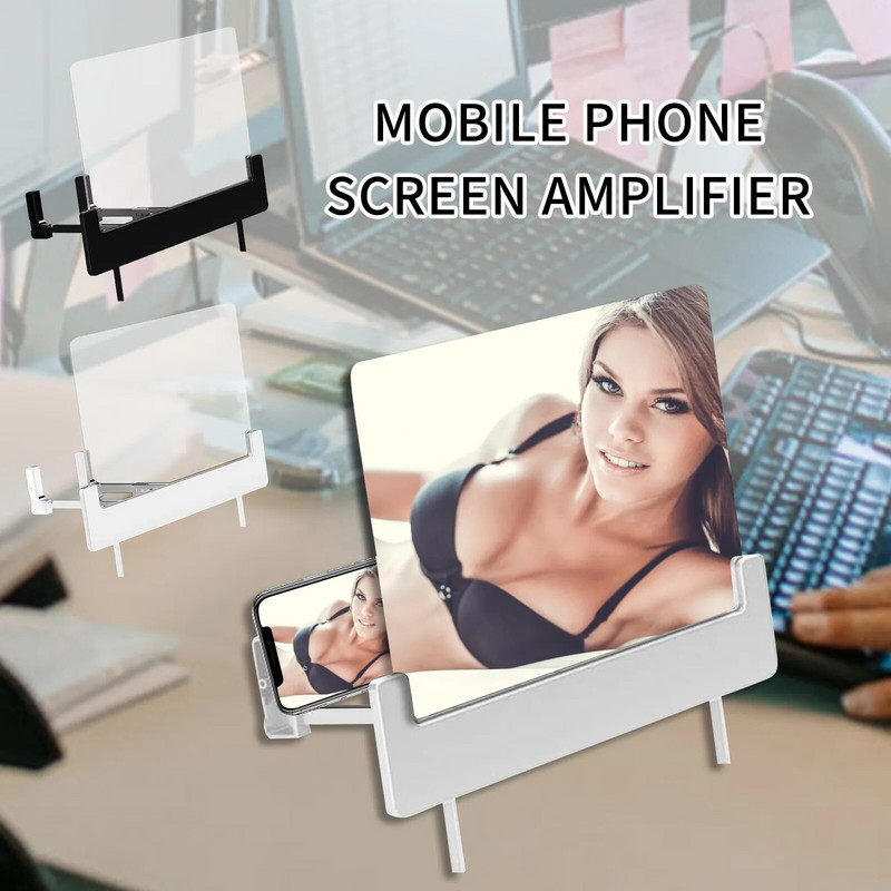 10 colių mobiliojo telefono ekrano padidinimo laikiklis 3D telefono ekrano stiprintuvas projektorius didinantis didintuvas darbalaukio laikiklio stovas