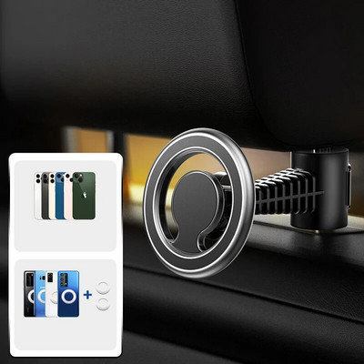 Automašīnas sēdekļa aizmugurējais galvas balsta turētājs automašīnas mobilā tālruņa grozāmais statīvs Xiaomi Iphone 14 Pro Max viedtālruņa planšetdatoram universāls