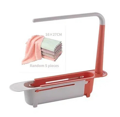 Teleskopinis virtuvės kriauklės indų stovas Laikymas indų kanalizacijos stovas kriauklė virtuvės organizatorius kempinė rankšluosčių laikiklis kriauklės lentyna virtuvės įtaisas