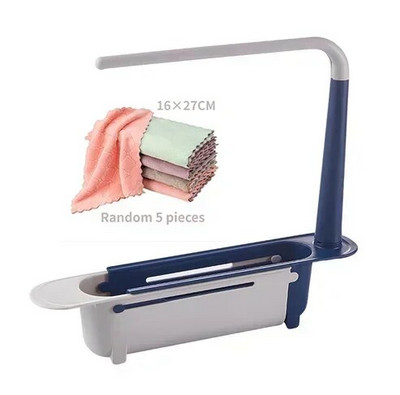 Teleskopinis virtuvės kriauklės indų stovas Laikymas indų kanalizacijos stovas kriauklė virtuvės organizatorius kempinė rankšluosčių laikiklis kriauklės lentyna virtuvės įtaisas