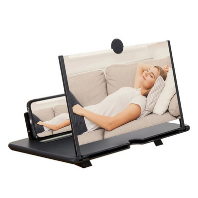 14 colių 3D telefono ekrano didinimo stiprintuvas Mobilus ekranas Padidintas didintuvas Sulankstomas laikiklis stovas vaizdo stiprintuvas