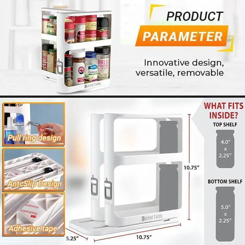Namų virtuvės prieskonių laikymo lentyna Daugiafunkcinė besisukanti laikymo lentyna Slankioji virtuvės spintelė Spintelės laikymo lentyna