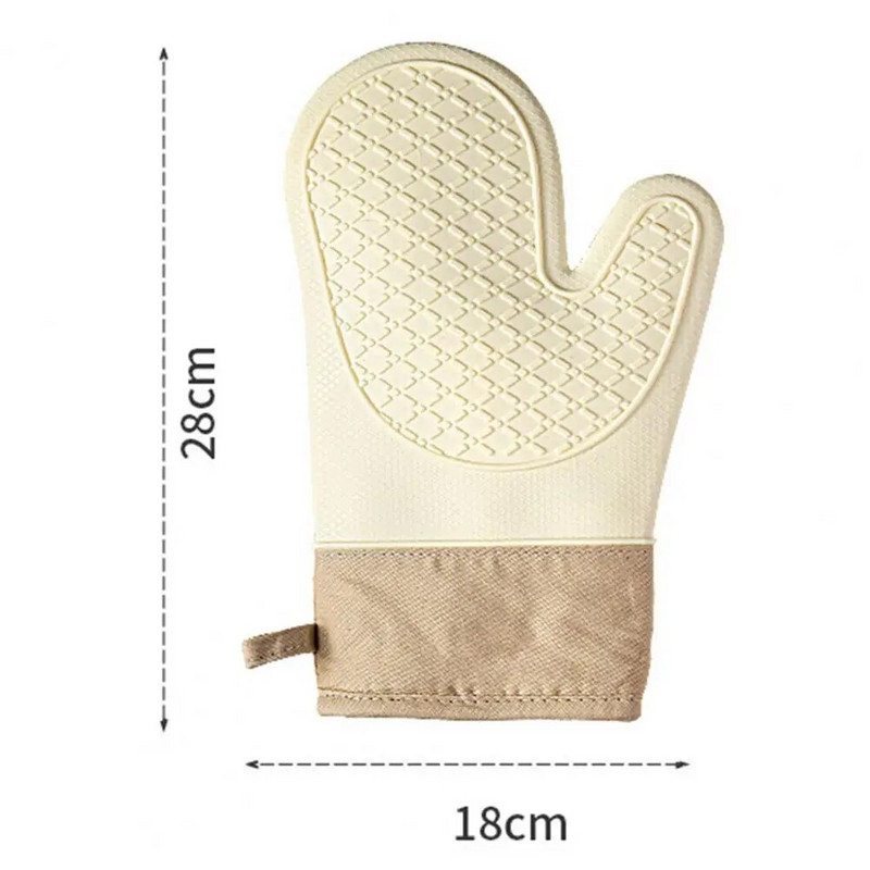 Sutirštintos skiautinių pirštinės nuo nuplikimo Pirštinės storos silikoninės krosnies izoliacinės pirštinės, karščiui atsparios, apsaugančios nuo nuplikimo virtuvėje