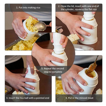 Направи си сам Arancini Maker Rice Ball Mold Press Maker Многофункционална кухненска форма за кюфтета Многократна употреба Инструмент за суши Направи си сам ръчно изработена форма за бенто