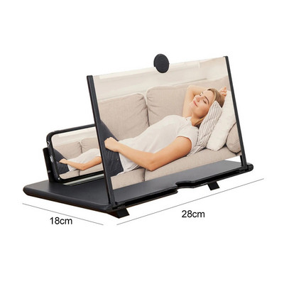 13 colių 3D mobiliojo telefono ekrano stiprintuvas Universalus sulankstomas HD telefono ekranas Vaizdo didintuvas su padidinamuoju stiklu telefono laikiklis