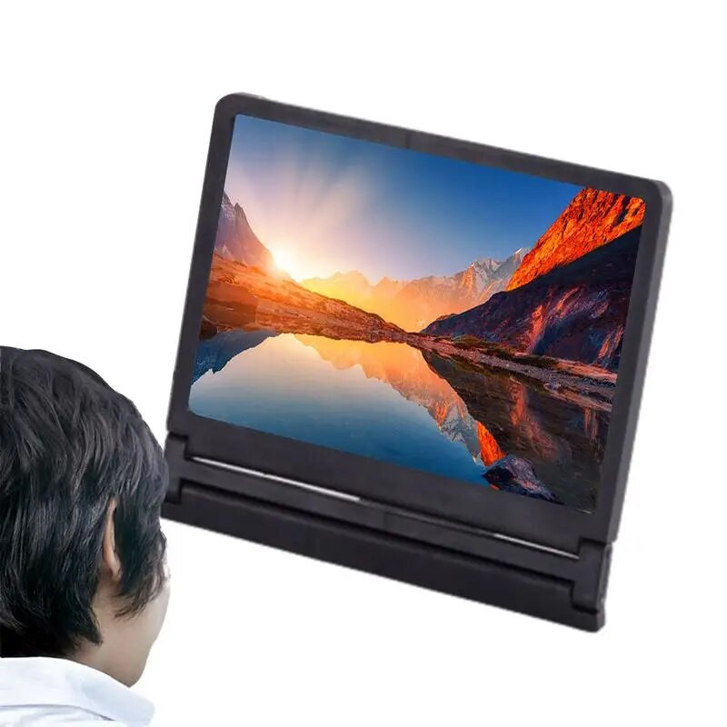 Telefono didintuvas HD telefono stiprintuvas su sulankstomu stovo laikikliu Nešiojamas stalinis laikiklis Stiklinis išmaniojo telefono laikiklis visiems išmaniesiems telefonams