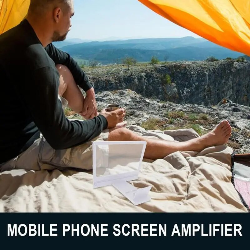 Telefono didintuvas HD telefono stiprintuvas su sulankstomu stovo laikikliu Nešiojamas stalinis laikiklis Stiklinis išmaniojo telefono laikiklis visiems išmaniesiems telefonams