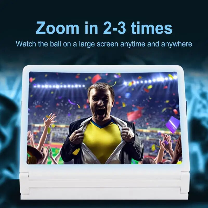 Telefono didintuvas HD telefono stiprintuvas su sulankstomu stovo laikikliu Nešiojamas stalinis laikiklis Stiklinis išmaniojo telefono laikiklis visiems išmaniesiems telefonams