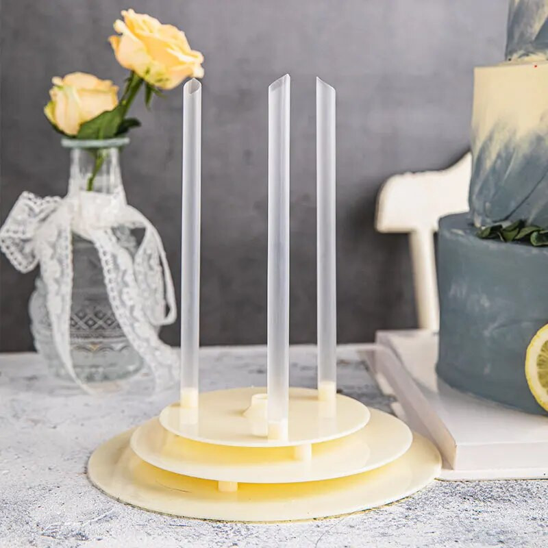 4/6/8/10 colių daugiasluoksnis pyrago stovas, pakabinamas tarpiklis atraminis rėmas, apvalus desertas, atraminis tarpiklis, kaupiamasis laikiklis kepimo įrankiai