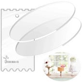 4/6/8/10 colių akrilo tortų diskas apvali lenta Happy Birthday tortai, apipjaustymo apskritimas, skaidrus perspex lakštų lėkštės dekoravimo įrankiai