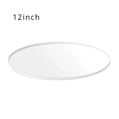 4/6/8/10 colių akrilo tortų diskas apvali lenta Happy Birthday tortai, apipjaustymo apskritimas, skaidrus perspex lakštų lėkštės dekoravimo įrankiai