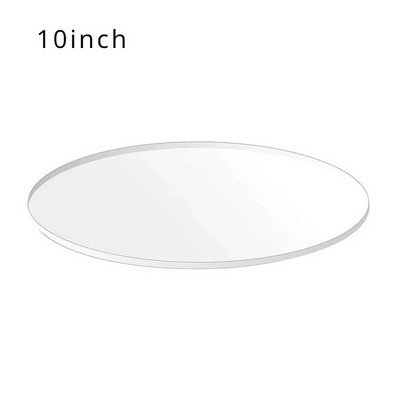 4/6/8/10 colių akrilo tortų diskas apvali lenta Happy Birthday tortai, apipjaustymo apskritimas, skaidrus perspex lakštų lėkštės dekoravimo įrankiai