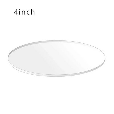 4/6/8/10 colių akrilo tortų diskas apvali lenta Happy Birthday tortai, apipjaustymo apskritimas, skaidrus perspex lakštų lėkštės dekoravimo įrankiai