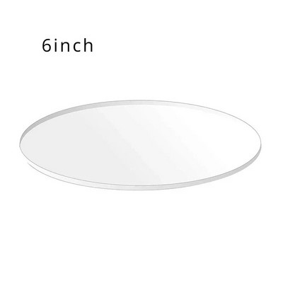 4/6/8/10 colių akrilo tortų diskas apvali lenta Happy Birthday tortai, apipjaustymo apskritimas, skaidrus perspex lakštų lėkštės dekoravimo įrankiai