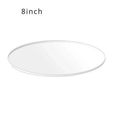 4/6/8/10 colių akrilo tortų diskas apvali lenta Happy Birthday tortai, apipjaustymo apskritimas, skaidrus perspex lakštų lėkštės dekoravimo įrankiai