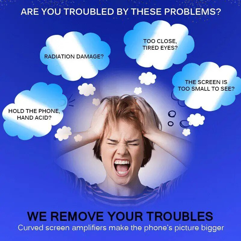 12 colių 3D mobiliojo telefono ekrano stiprintuvas Sulankstomas išlenktas ekrano didinamasis išmaniojo telefono stovo laikiklis Ekrano stiprintuvas