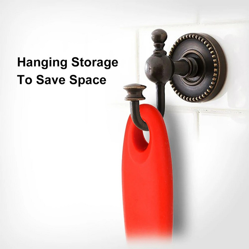 1vnt silikoninis kastuvas karščiui atspari rankena, atspari aukštai temperatūrai virtuvės gaminimo įrankis, kurį lengva valyti maistingas minkštas gelis