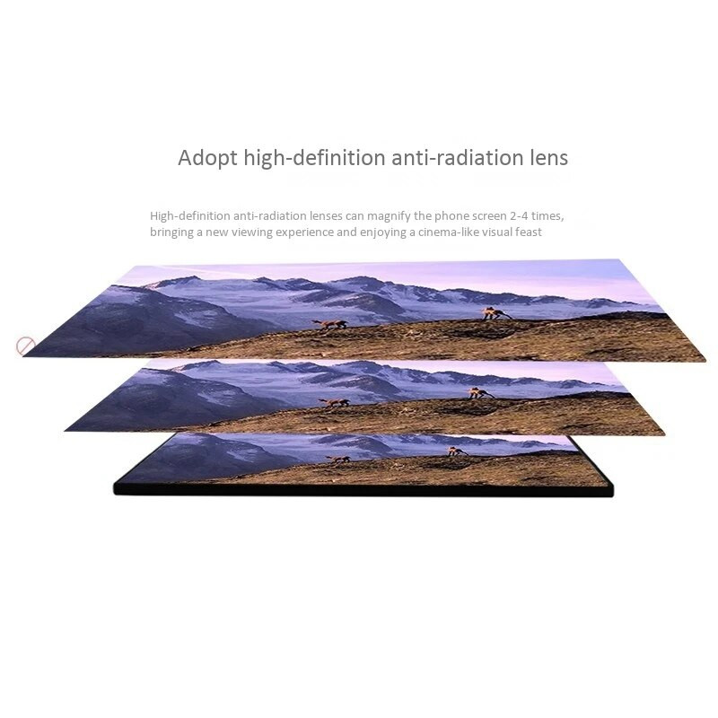 Mobiliojo telefono ekrano didintuvas 12 colių 3D HD vaizdo stiprintuvo stovo laikiklis su filmų žaidimų sulankstomu stalo laikikliu