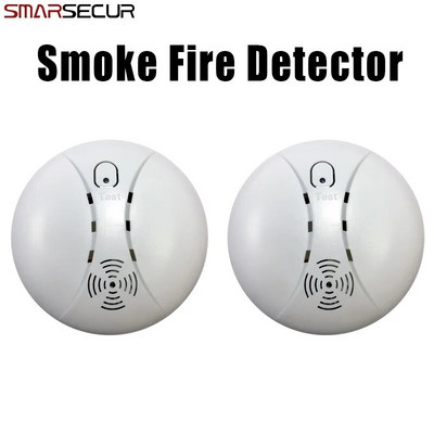 Smarsecur 433mhz belaidis dūmų / gaisro detektorius, skirtas belaidžiam jutikliniam klaviatūros skydeliui, Wifi GSM namų apsaugai, įsilaužimo balso signalizacija