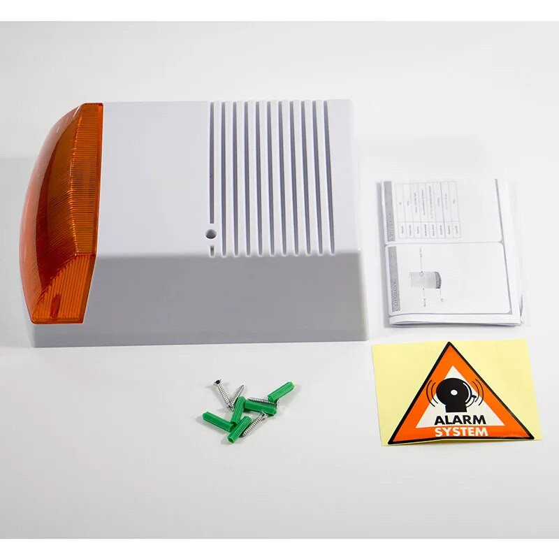 Fack Alarm Strobe Sirena Lauko Atspari Vandeniui su Raudona Blykste Infraraudonųjų LED įspėjimų Namų apsaugos nuo vagystės signalizacijos sistema