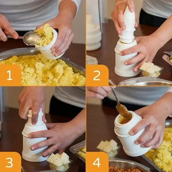 DIY Πρέσα για μπαλάκια ρυζιού Καλούπι Κουζίνας για μπάλες κρέατος Επαναχρησιμοποιήσιμο εργαλείο σούσι Χειροποίητο καλούπι Bento
